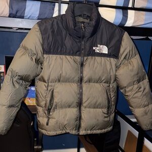 The North Face Black and Tan Puffer Jacket